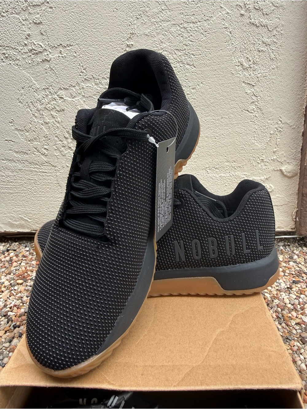 NOBULL Black Knit Trainer with Gum Sole
